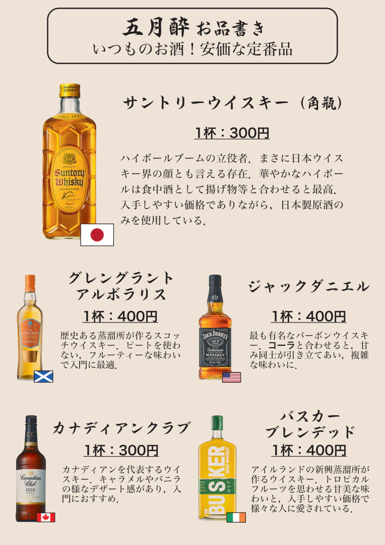 メニュー4枚目